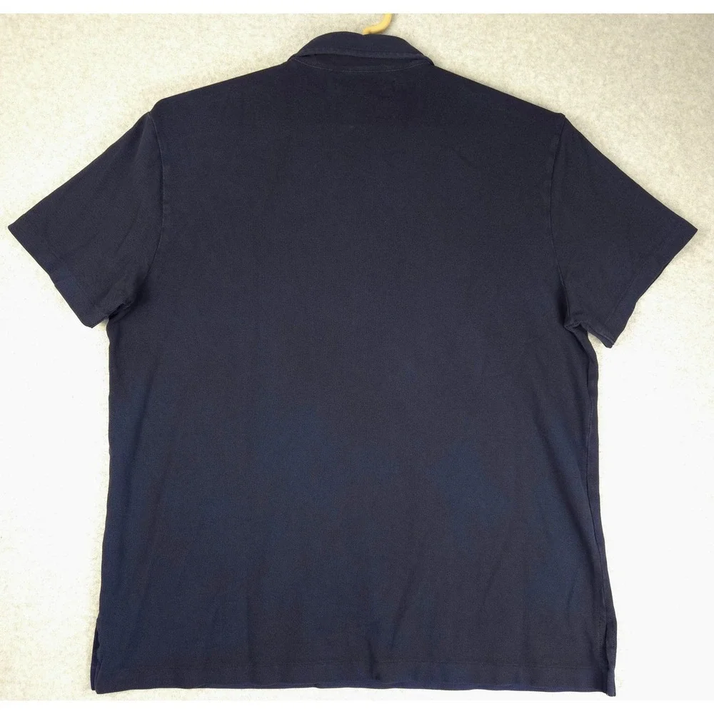 Ralph‎ Lauren Black Label Mens XL Navy Blue Cotton Pique Short Sleeve Polo Shirt